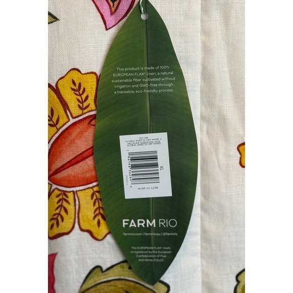 NWT Farm Rio Maxi Dress Sleeveless Tiered V Neck Floral Boho Resort - Picture 6 of 16